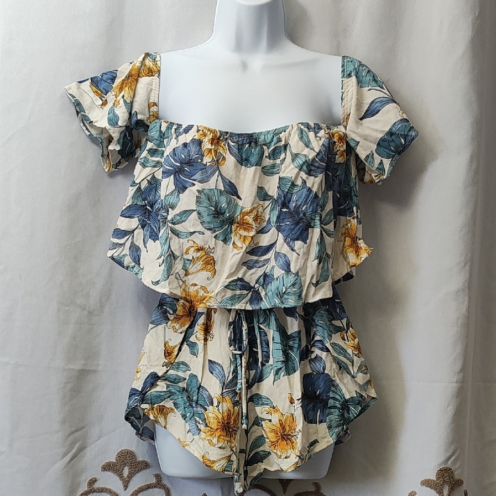 Floral Off-Shoulder Jumpsuit